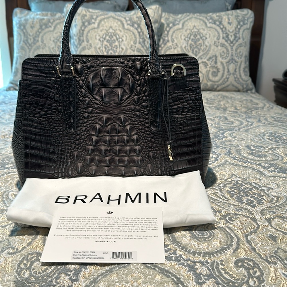 This is a small Finley Brahmin handbag.  Lightly used.